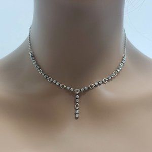 Vintage Zircon Necklace in 925 Silver